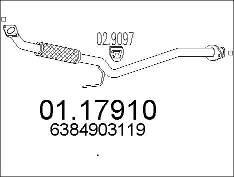 MTS 01.17910 - Труба вихлопного газу autozip.com.ua