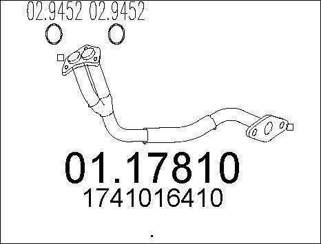 MTS 01.17810 - Труба вихлопного газу autozip.com.ua