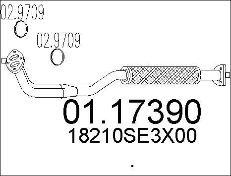 MTS 01.17390 - Труба вихлопного газу autozip.com.ua