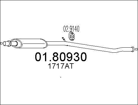 MTS 01.80930 - Середній глушник вихлопних газів autozip.com.ua