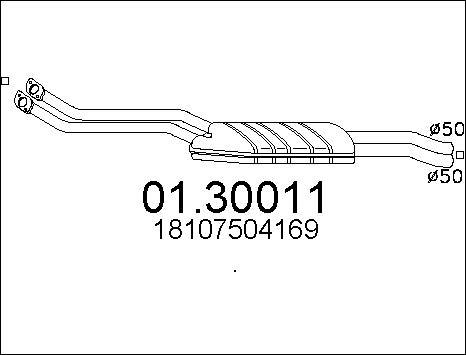 MTS 01.30011 - Предглушітель вихлопних газів autozip.com.ua