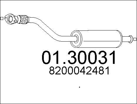 MTS 01.30031 - Предглушітель вихлопних газів autozip.com.ua