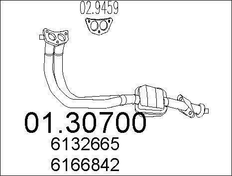 MTS 01.30700 - Предглушітель вихлопних газів autozip.com.ua