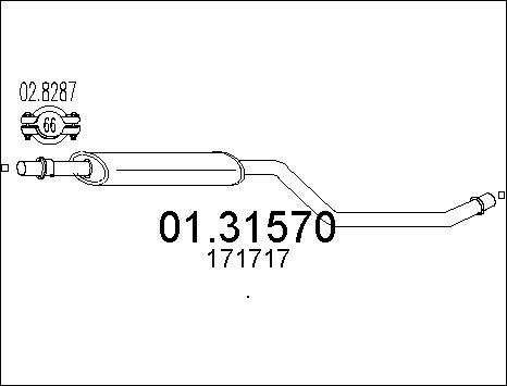 MTS 01.31570 - Предглушітель вихлопних газів autozip.com.ua