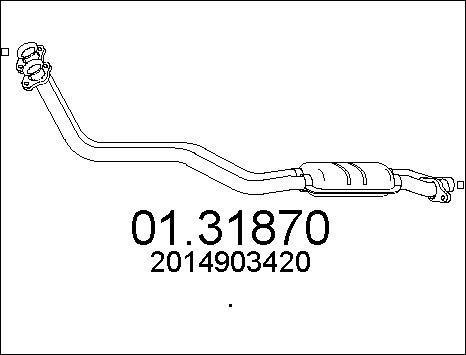 MTS 01.31870 - Предглушітель вихлопних газів autozip.com.ua