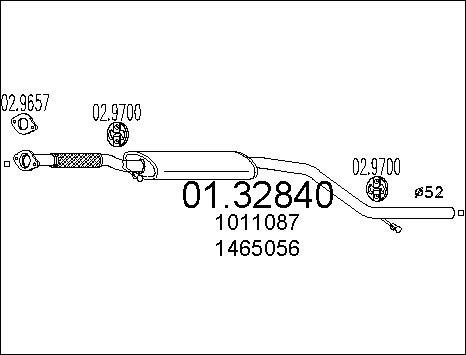 MTS 01.32840 - Середній глушник вихлопних газів autozip.com.ua