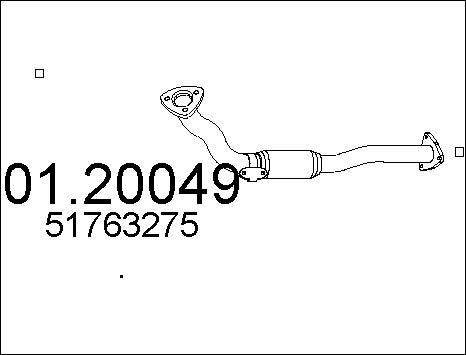 MTS 01.20049 - Труба вихлопного газу autozip.com.ua