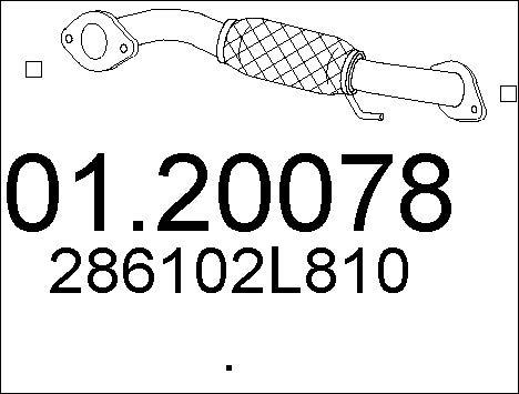 MTS 01.20078 - Труба вихлопного газу autozip.com.ua