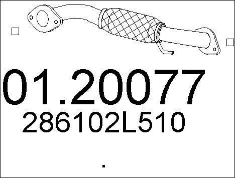 MTS 01.20077 - Труба вихлопного газу autozip.com.ua