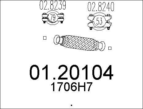 MTS 01.20104 - Труба вихлопного газу autozip.com.ua