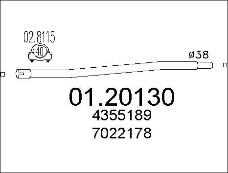 MTS 01.20130 - Труба вихлопного газу autozip.com.ua