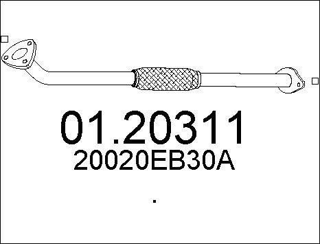 MTS 01.20311 - Труба вихлопного газу autozip.com.ua