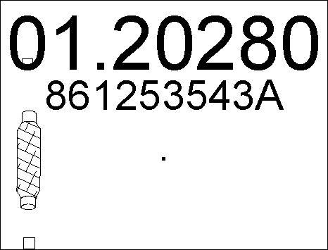 MTS 01.20280 - Гофрована труба вихлопна система autozip.com.ua