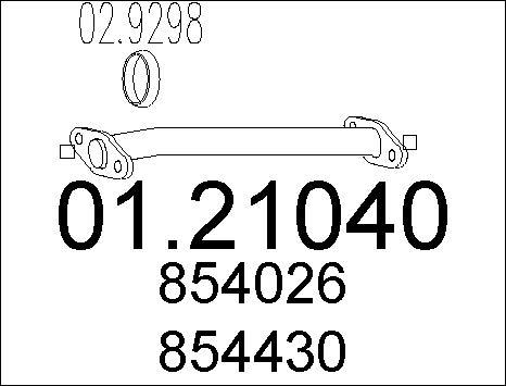 MTS 01.21040 - Труба вихлопного газу autozip.com.ua