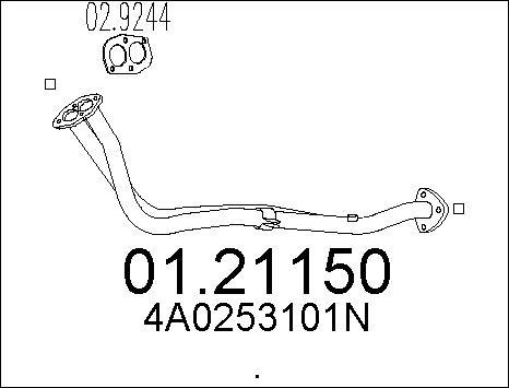 MTS 01.21150 - Труба вихлопного газу autozip.com.ua