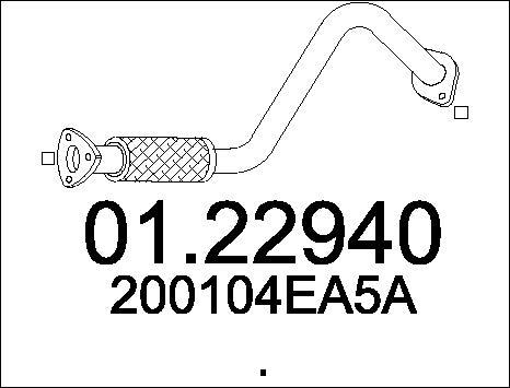 MTS 01.23030 - Труба вихлопного газу autozip.com.ua