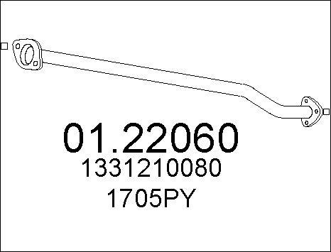 MTS 01.22060 - Труба вихлопного газу autozip.com.ua