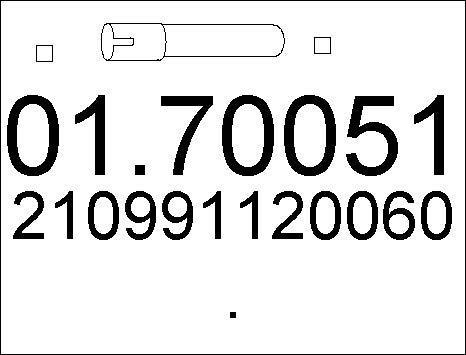 MTS 01.70051 - Труба вихлопного газу autozip.com.ua