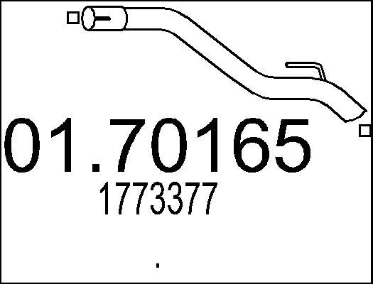 MTS 01.70165 - Труба вихлопного газу autozip.com.ua