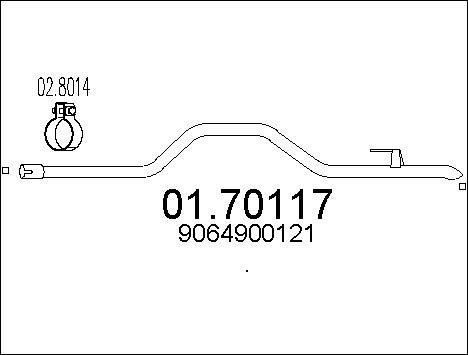 MTS 01.70117 - Труба вихлопного газу autozip.com.ua