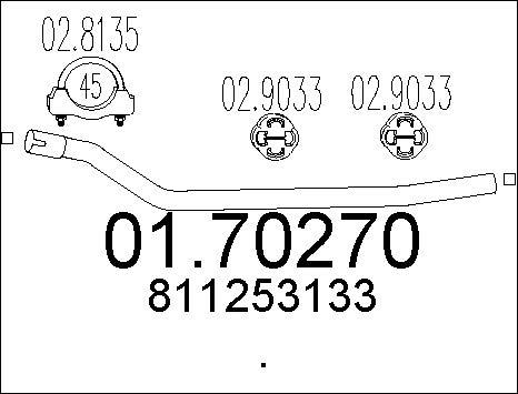 MTS 01.70270 - Труба вихлопного газу autozip.com.ua