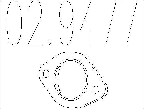 MTS 02.9477 - Прокладка, труба вихлопного газу autozip.com.ua