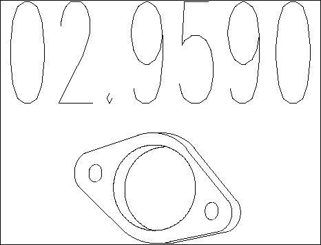 MTS 02.9590 - Прокладка, труба вихлопного газу autozip.com.ua