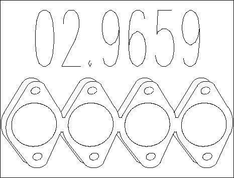 MTS 02.9659 - Прокладка, труба вихлопного газу autozip.com.ua