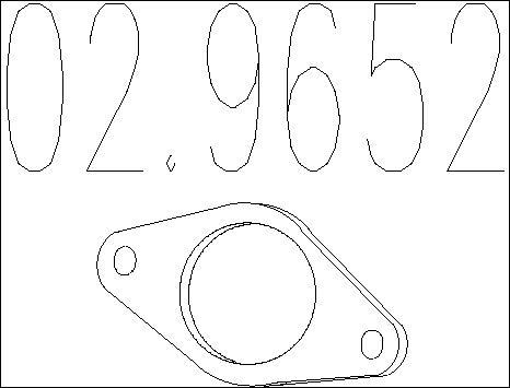 MTS 02.9652 - Прокладка, труба вихлопного газу autozip.com.ua