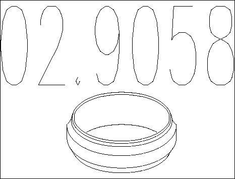 MTS 02.9058 - Прокладка, труба вихлопного газу autozip.com.ua