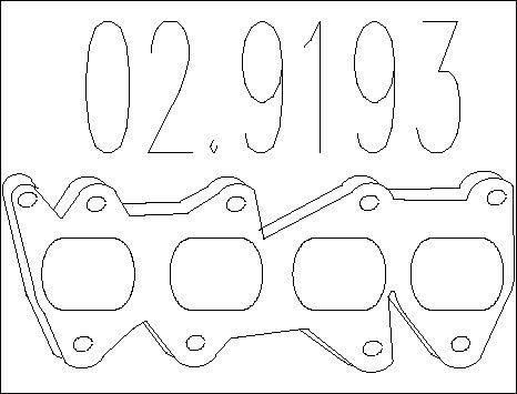 MTS 02.9193 - Прокладка, труба вихлопного газу autozip.com.ua