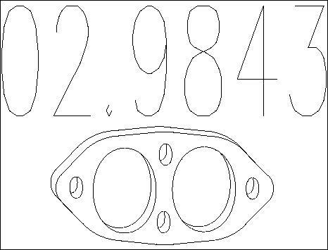 MTS 02.9843 - Прокладка, труба вихлопного газу autozip.com.ua