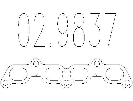 MTS 02.9837 - Прокладка, труба вихлопного газу autozip.com.ua