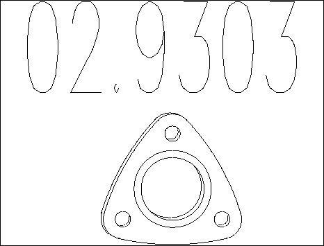 MTS 02.9303 - Прокладка, труба вихлопного газу autozip.com.ua
