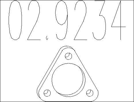 MTS 02.9234 - Прокладка, труба вихлопного газу autozip.com.ua