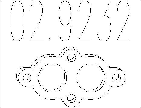 MTS 02.9232 - Прокладка, труба вихлопного газу autozip.com.ua