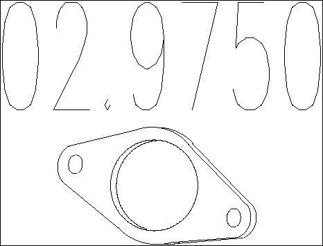 MTS 02.9750 - Прокладка, труба вихлопного газу autozip.com.ua