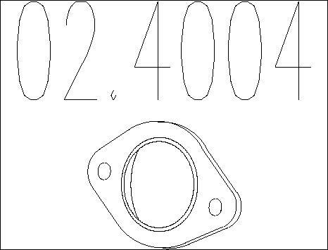 MTS 02.4004 - Кільце ущільнювача, труба вихлопного газу autozip.com.ua