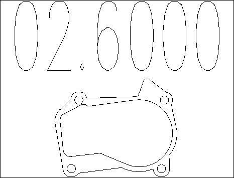 MTS 02.6000 - Прокладка, труба вихлопного газу autozip.com.ua