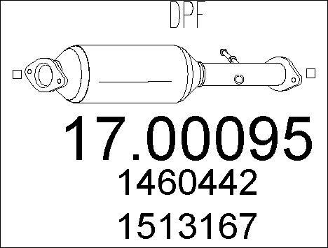 MTS 17.00095 - Сажі / частковий фільтр, система вихлопу ОГ autozip.com.ua