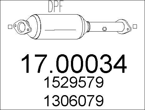 MTS 17.00034 - Сажі / частковий фільтр, система вихлопу ОГ autozip.com.ua