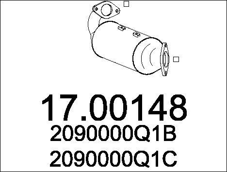 MTS 17.00148 - Сажі / частковий фільтр, система вихлопу ОГ autozip.com.ua
