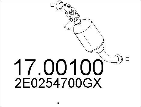 MTS 17.00100 - Сажі / частковий фільтр, система вихлопу ОГ autozip.com.ua
