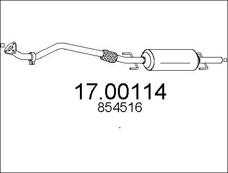 MTS 17.00114 - Сажі / частковий фільтр, система вихлопу ОГ autozip.com.ua