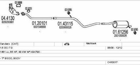 MTS C410017026705 - Система випуску ОГ autozip.com.ua