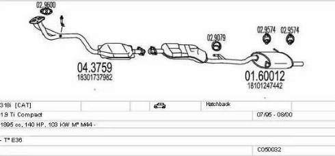 MTS C050032000732 - Система випуску ОГ autozip.com.ua