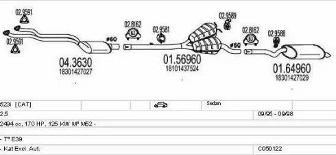 MTS C050122000819 - Система випуску ОГ autozip.com.ua