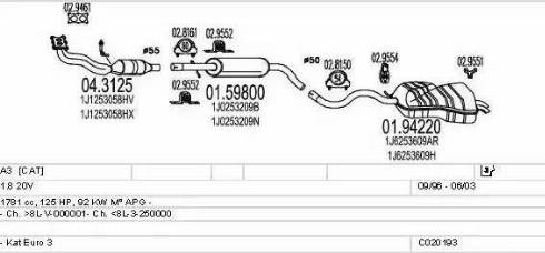 MTS C020193000558 - Система випуску ОГ autozip.com.ua