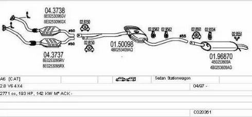 MTS C020361008071 - Система випуску ОГ autozip.com.ua