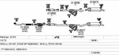 MTS C100442013161 - Система випуску ОГ autozip.com.ua